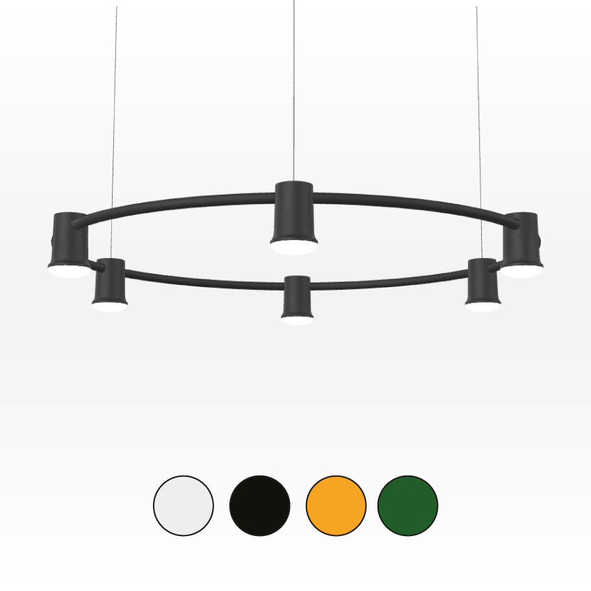 Compose 6 Circle - Suspended ceiling lamp (base) | 4 colored.