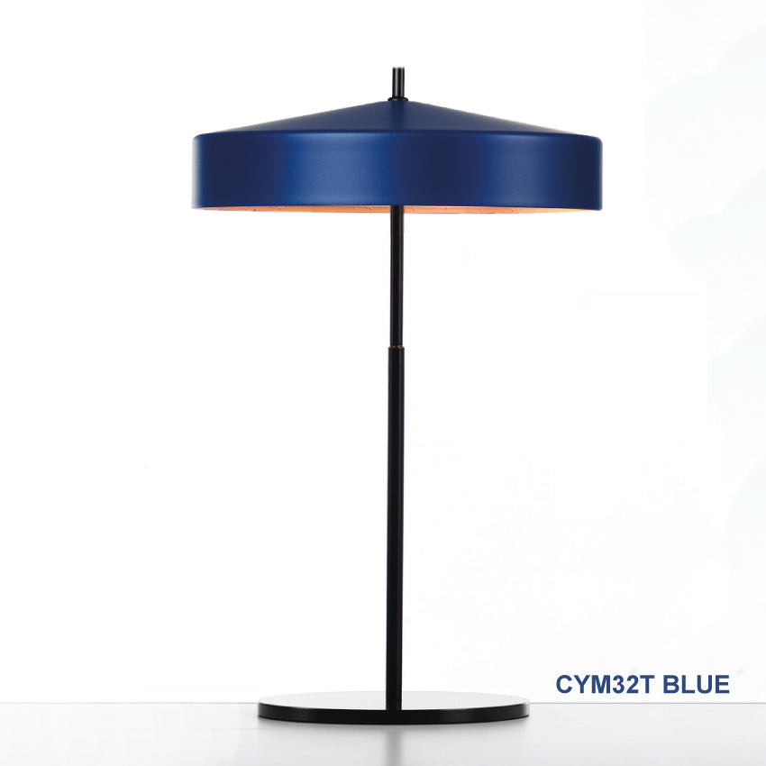 Cymbal bordslampa blå