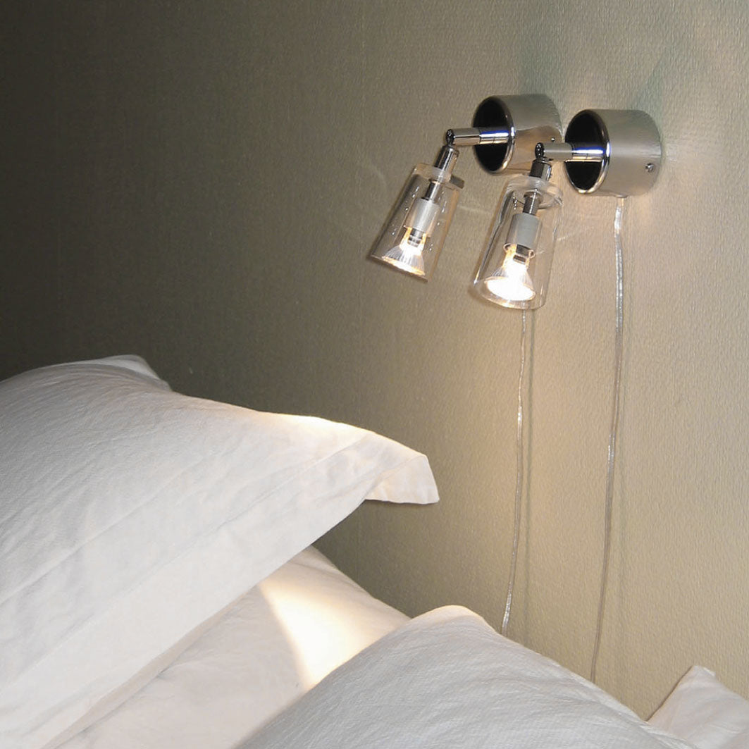 Manhattan 8 - Wall lamp | Clear glass everything. Stripes