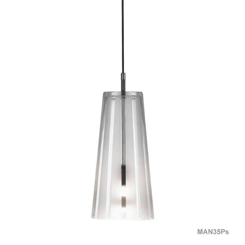 Manhattan pendant - Frosted, stripes | 5 sizes