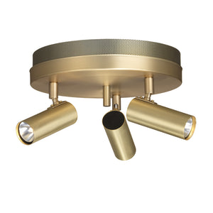 Puck 3 Ceiling lamp - Plafond i alto: White | Brushed brass | Chromium