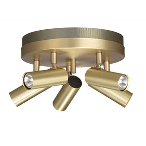 Puck 5 Ceiling lamp - Plafond i alto: White | Brushed brass | Chromium