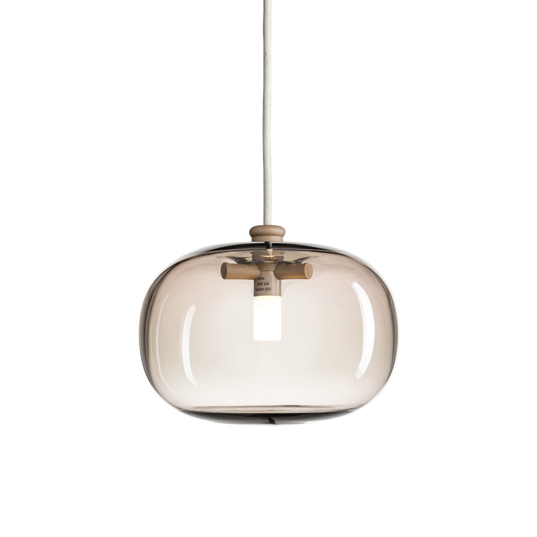 Pebble - Ceiling lamp (chubby) Warm gray | Ox blood